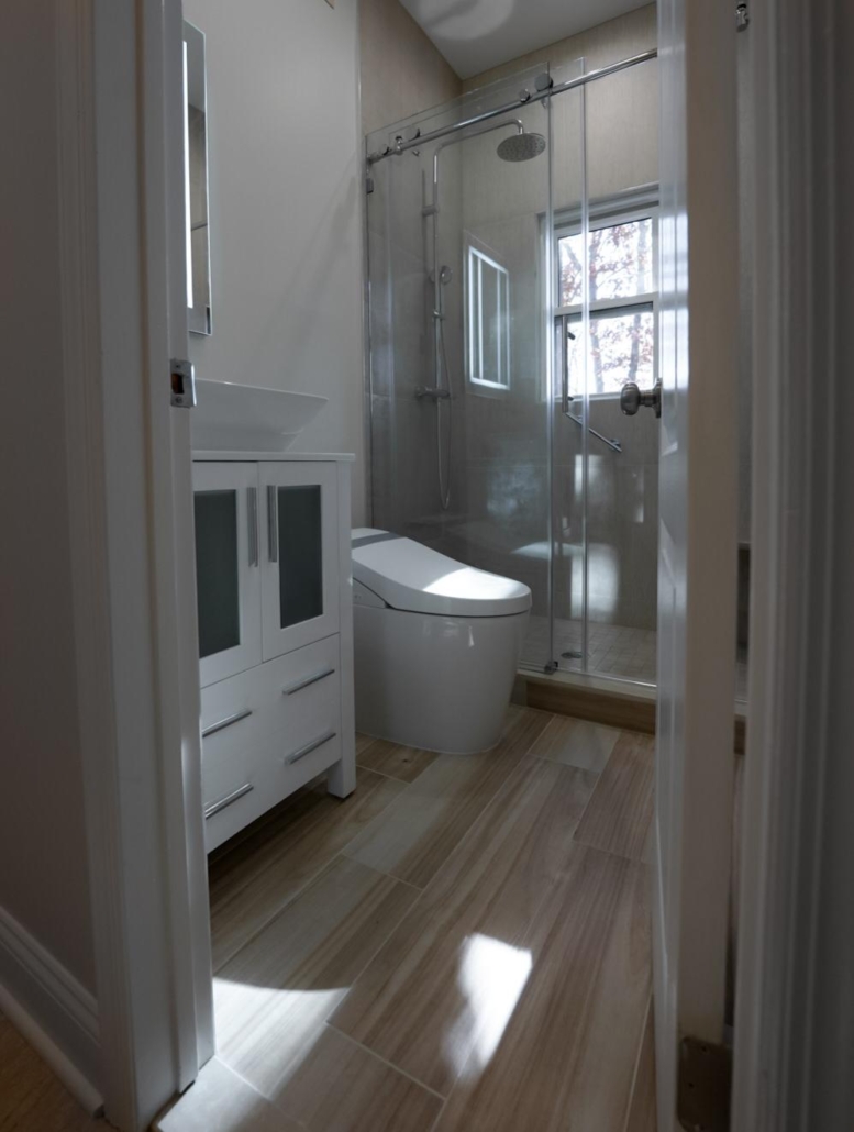 fire damage restoration project - bathroom renovation