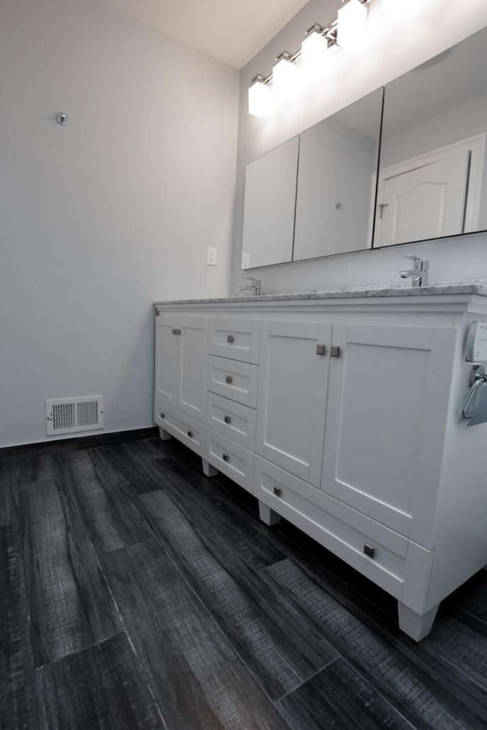 fire restoration project new brunswick - bathroom