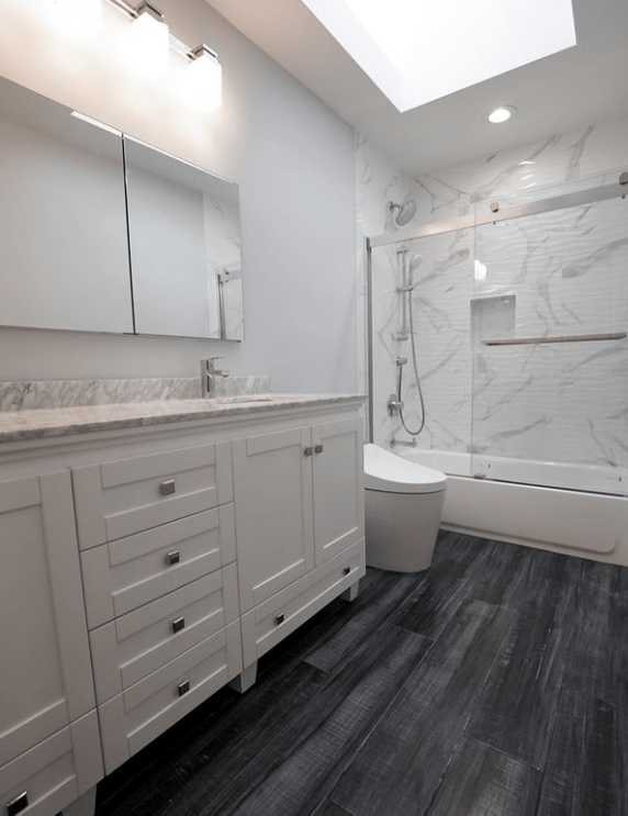 white small bathroom design